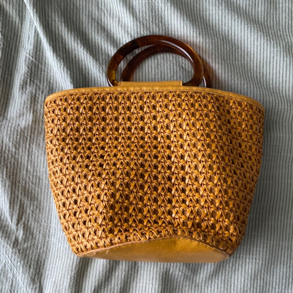 Anthropologie Yellow Cross Body Purse